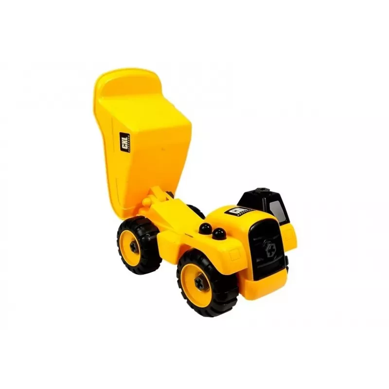 LEAN TOYS bouwplaatset graafmachine kiepwagen kraan