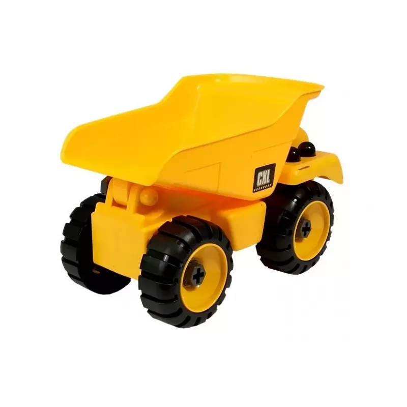 LEAN TOYS bouwplaatset graafmachine kiepwagen kraan