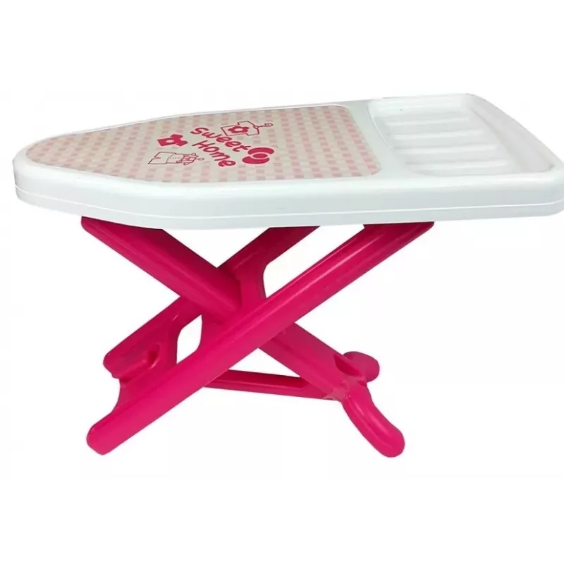 ROWE Roze speelgoedstrijkset met strijkplank en hangers