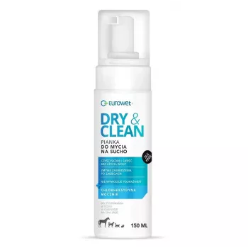 EUROWET Dry & Clean waterloos reinigingsschuim voor honden en katten - 150 ml