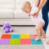 LEAN TOYS sensorische siliconen puzzelmat sensorisch pad bont 25 cm 12 stuks