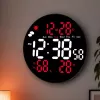 LEAN digitale LED wandklok datum temperatuur luchtvochtigheid alarm afstandsbediening 25 cm