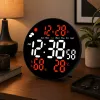 LEAN digitale LED wandklok datum temperatuur luchtvochtigheid alarm afstandsbediening 25 cm