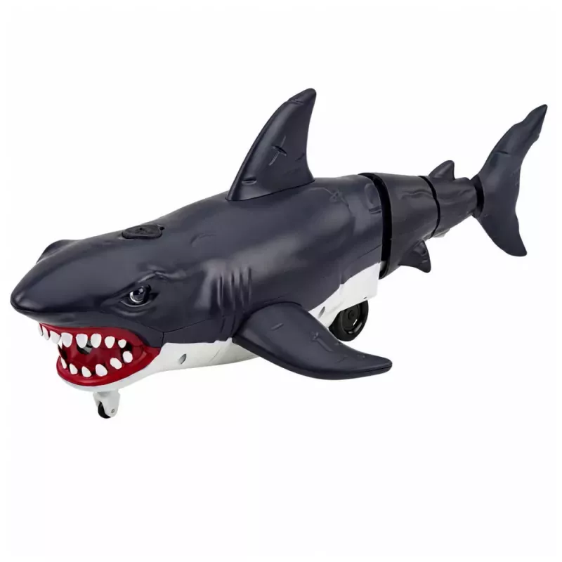 LEAN TOYS RC Shark afstandsbediening haai, beweegt staart, lichten, rookeffect, zwart