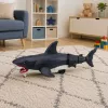 LEAN TOYS RC Shark afstandsbediening haai, beweegt staart, lichten, rookeffect, zwart