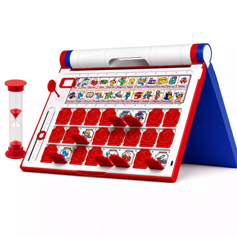 LEAN TOYS Memory Game Guess Who on Time draagbaar zandloper bordspel