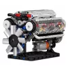 LEAN TOYS Bouwstenen V8-motor mechanisch model met bewegende zuigers, 552 onderdelen