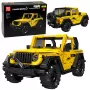 LEAN TOYS Bouwstenen auto off-road voertuig Wrangler geel 746 onderdelen