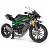 LEAN TOYS Bouwstenen race motorfiets sport zwart 656 stuks