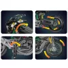 LEAN TOYS Bouwstenen race motorfiets sport zwart 656 stuks