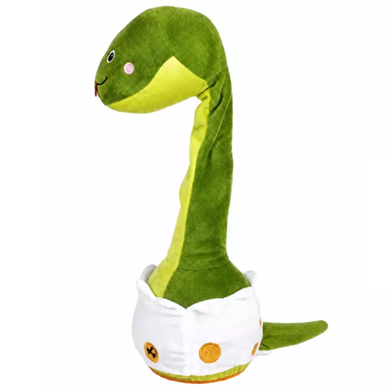 LEAN TOYS Pluchen dansslang interactieve muziek en geluiden mascotte groen
