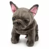LEAN TOYS Pluchen dier Franse buldog bruin 22 cm