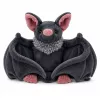 LEAN TOYS Pluchen dier vleermuis met opvouwbare vleugels grijs 57 cm