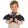 LEAN TOYS Pluchen dier vleermuis met opvouwbare vleugels grijs 57 cm