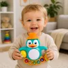 LEAN TOYS Interactief speelgoed pinguïn piano trommel kralen rammelaar bal