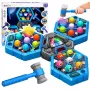 LEAN TOYS Whack-A-Mole creatures arcadespel voor 3 spelers, 3 modi, lichtgevende hamers