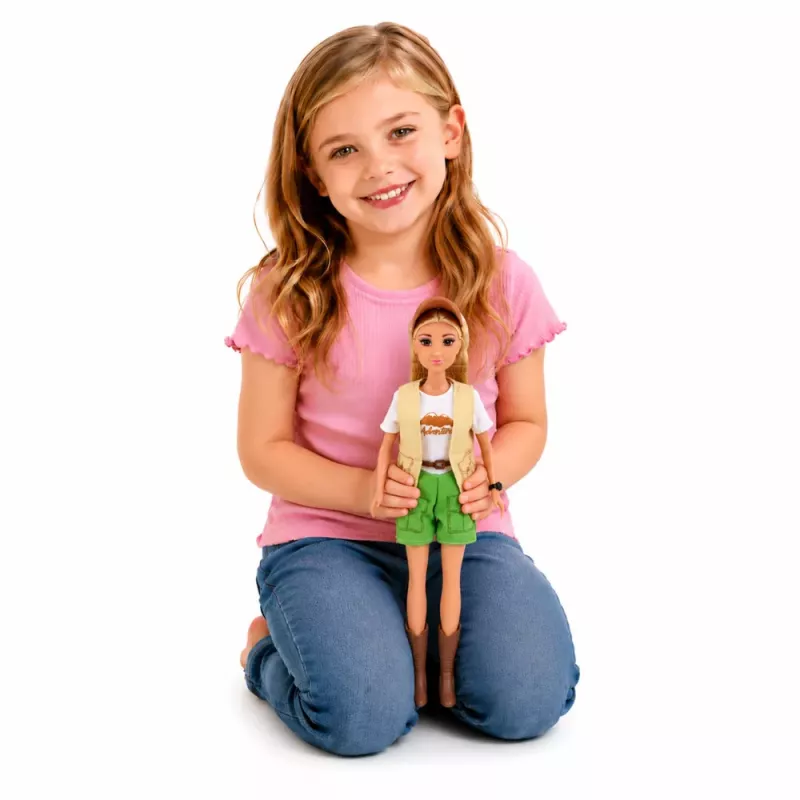 LEAN TOYS Anlily Traveler pop met hond en rugzak-accessoireset