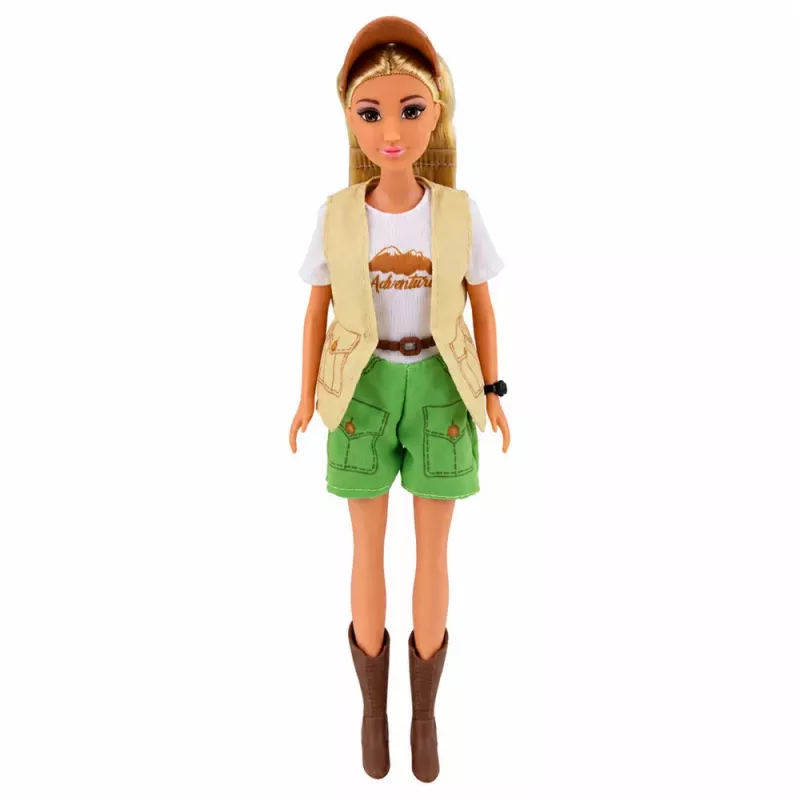 LEAN TOYS Anlily Traveler pop met hond en rugzak-accessoireset
