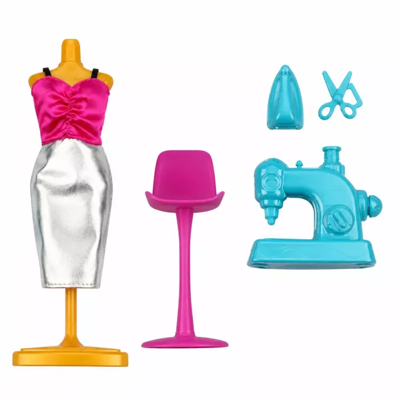 LEAN TOYS Anlily kledingontwerper kleermaker naaimachine paspop pop set