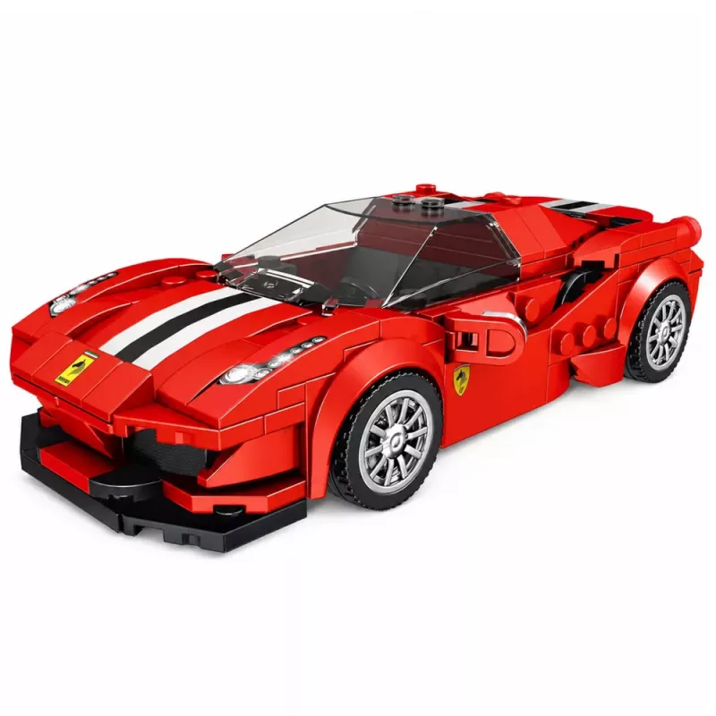 LEAN TOYS constructieblokken sportwagen racewagen vitrine rood 364 delen