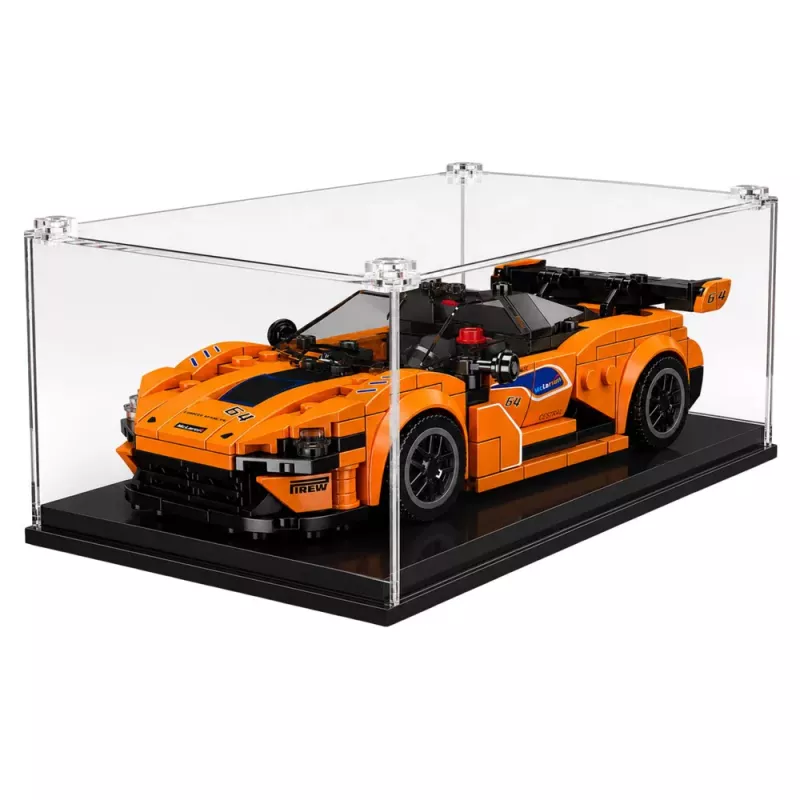 LEAN TOYS constructieblokken sportwagen oranje vitrine 423 stk.