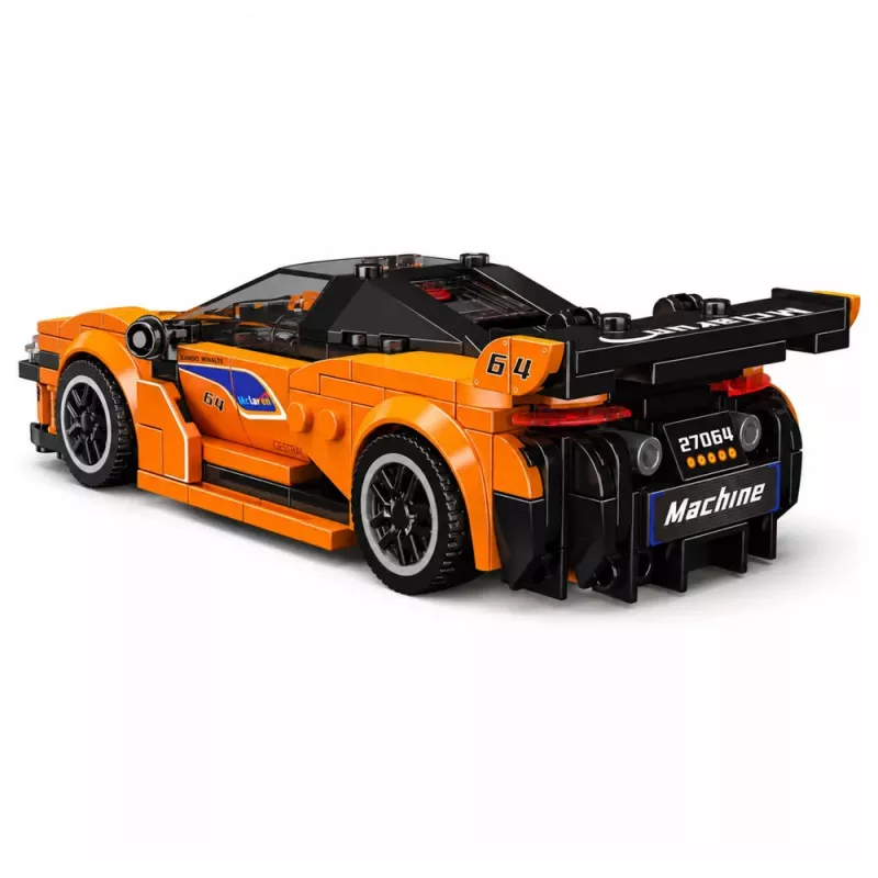 LEAN TOYS constructieblokken sportwagen oranje vitrine 423 stk.
