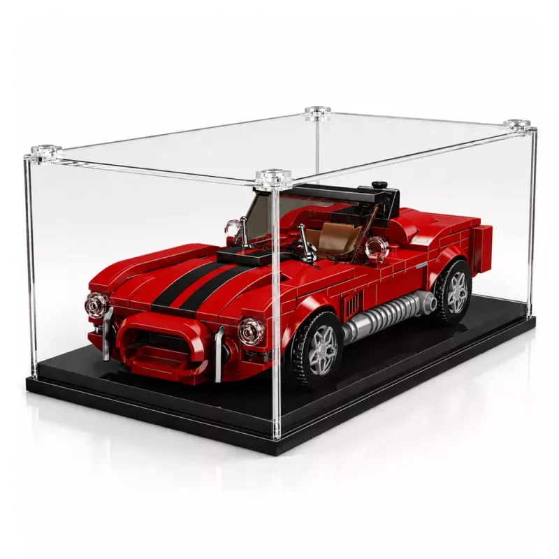LEAN TOYS bouwstenen klassieke auto S.Cobra rood vitrine 391 stk.