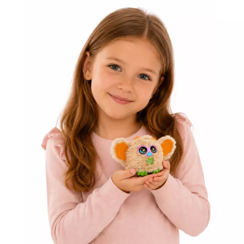 LEAN TOYS Genie Pets interactief wezen licht en geluid hanger beige