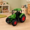 LEAN TOYS Landbouw tractor rubberen wielen groen 1:24