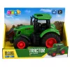 LEAN TOYS Landbouw tractor rubberen wielen groen 1:24
