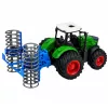 LEAN TOYS Landbouw tractor met wals groen 1:24