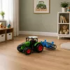 LEAN TOYS Landbouw tractor met wals groen 1:24