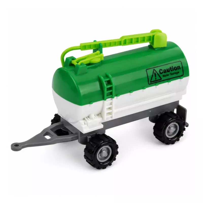 LEAN TOYS Set landbouwvoertuigen tractor veldhakselaar tankwagen kunstmeststrooier 1:68 4 stuks