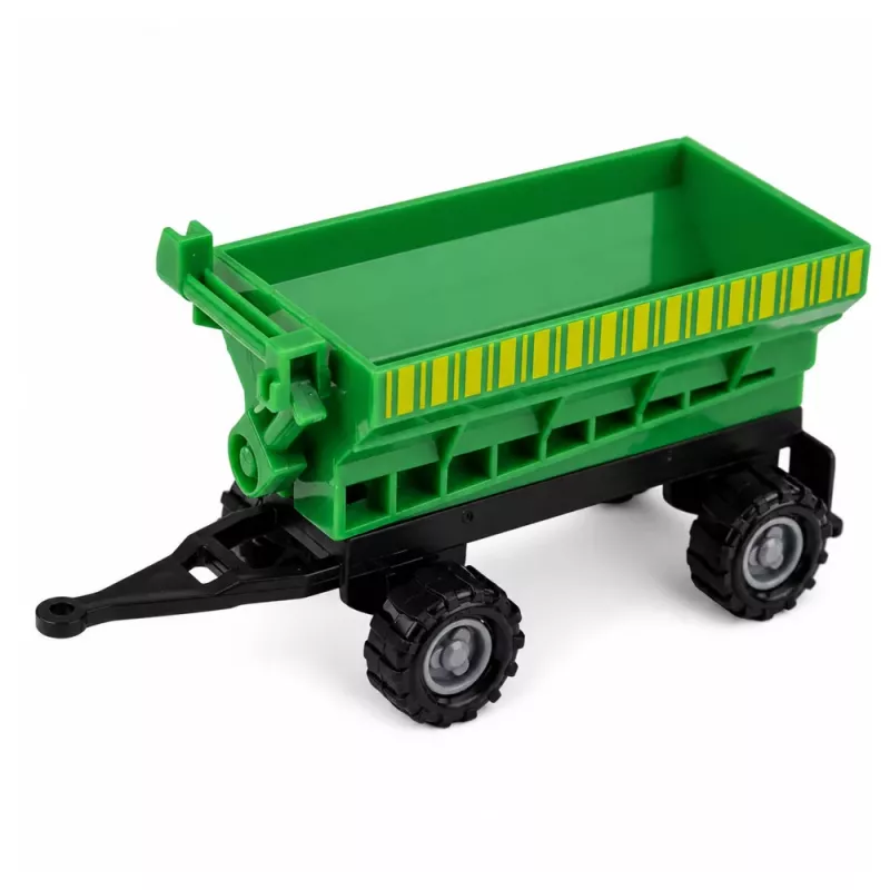 LEAN TOYS Set landbouwvoertuigen tractor veldhakselaar tankwagen kunstmeststrooier 1:68 4 stuks