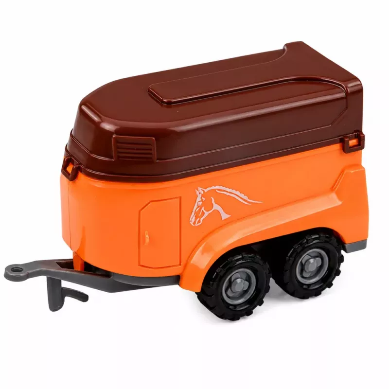 LEAN TOYS Set landbouwvoertuigen tractor veldhakselaar aanhangers 1:68 4 stuks