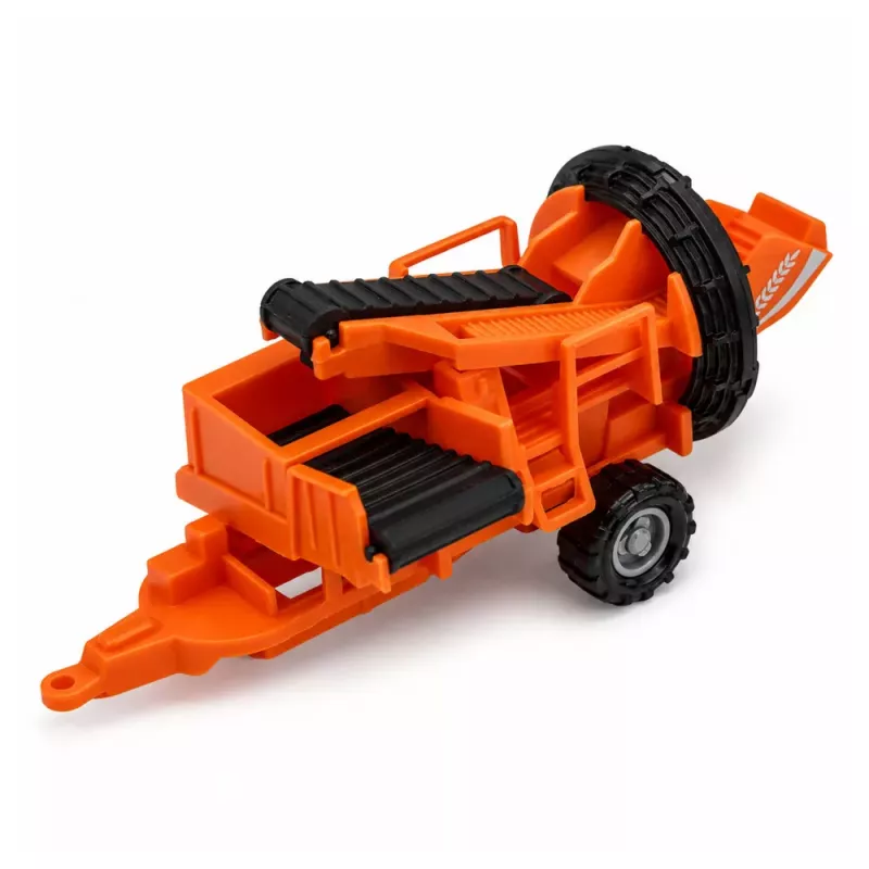 LEAN TOYS Set landbouwvoertuigen tractor veldhakselaar aanhanger balenpers 1:68 4 stuks