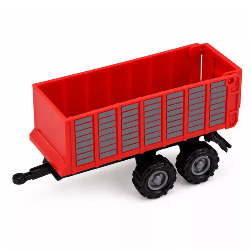 LEAN TOYS Set landbouwvoertuigen tractor veldhakselaar aanhanger balenpers 1:68 4 stuks
