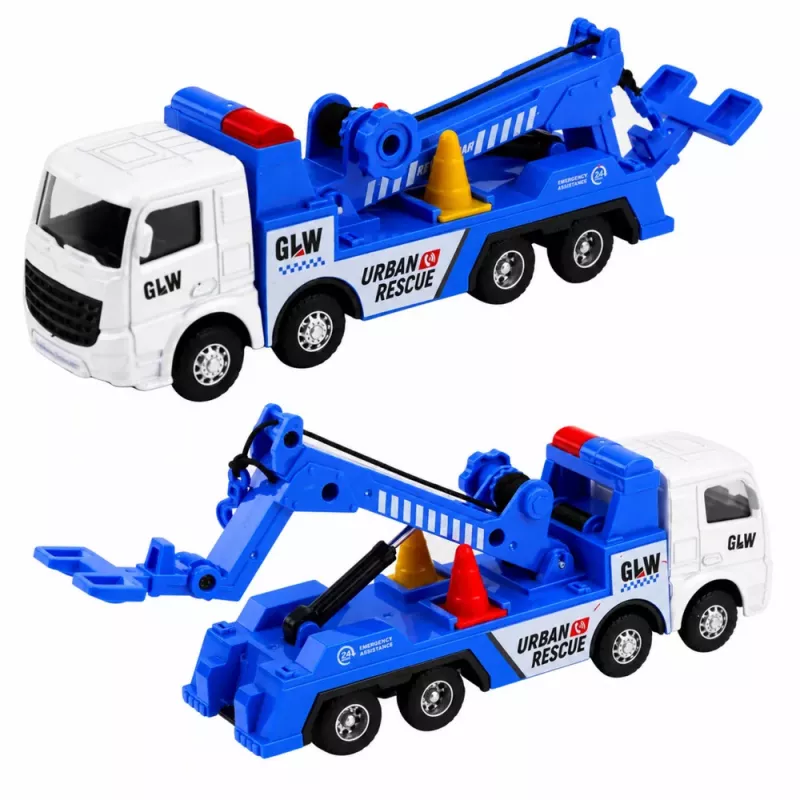 LEAN TOYS Kraanwagen metalen cabine verstelbare haak 1:55