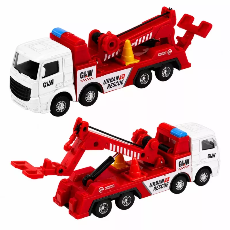 LEAN TOYS Kraanwagen metalen cabine verstelbare haak 1:55