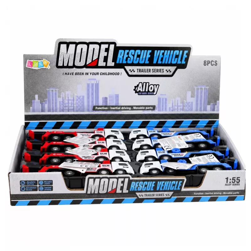 LEAN TOYS Kraanwagen metalen cabine verstelbare haak 1:55