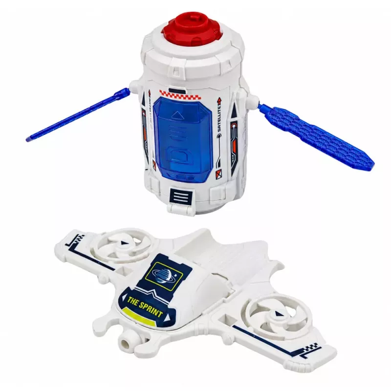 LEAN TOYS Space set raket shuttle drone astronaut satelliet voertuig
