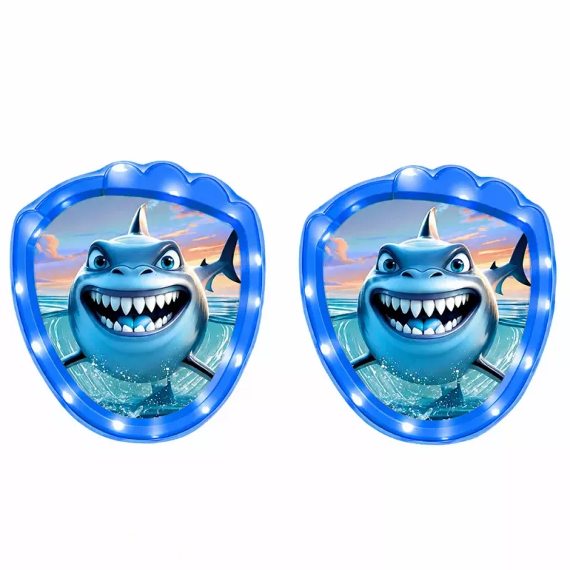 LEAN TOYS Arcadespel voor Werpen, Vangen, Racket, Lichtballen, LED-haai