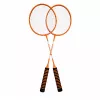 LEAN TOYS Badmintonset, 3 Rackets, Shuttles, Oranje Tas