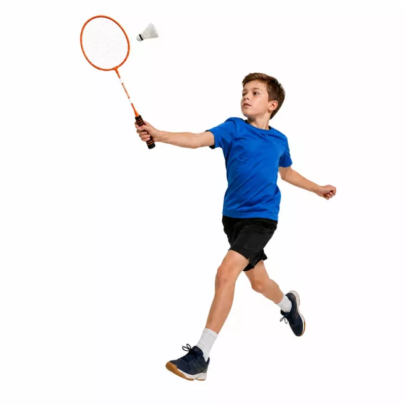 LEAN TOYS Badmintonset, 3 Rackets, Shuttles, Oranje Tas