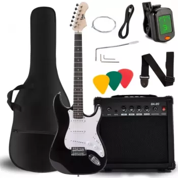 V-TONE EGA 39 BK elektrische gitaar 4/4 Stratocaster zwart