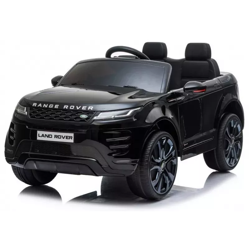 LEAN CARS Range Rover Evoque elektrische kinderauto zwart gelakt