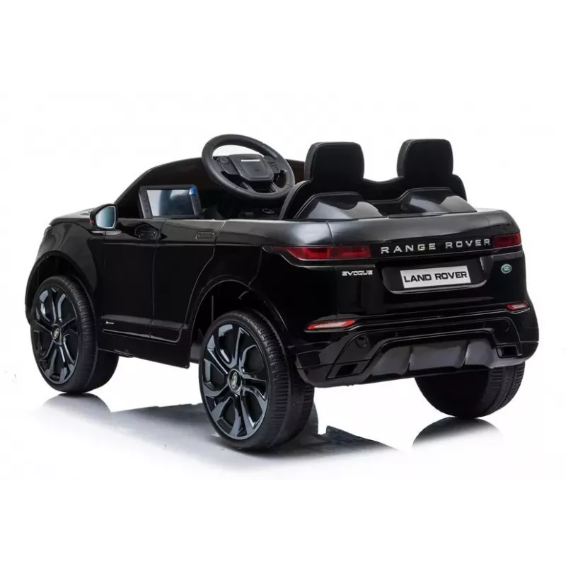 LEAN CARS Range Rover Evoque elektrische kinderauto zwart gelakt