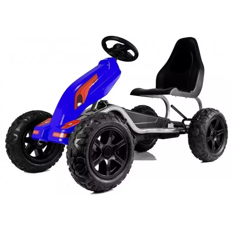 LEAN CARS Pedal Go Kart B012 Inflatable Wheels blauw