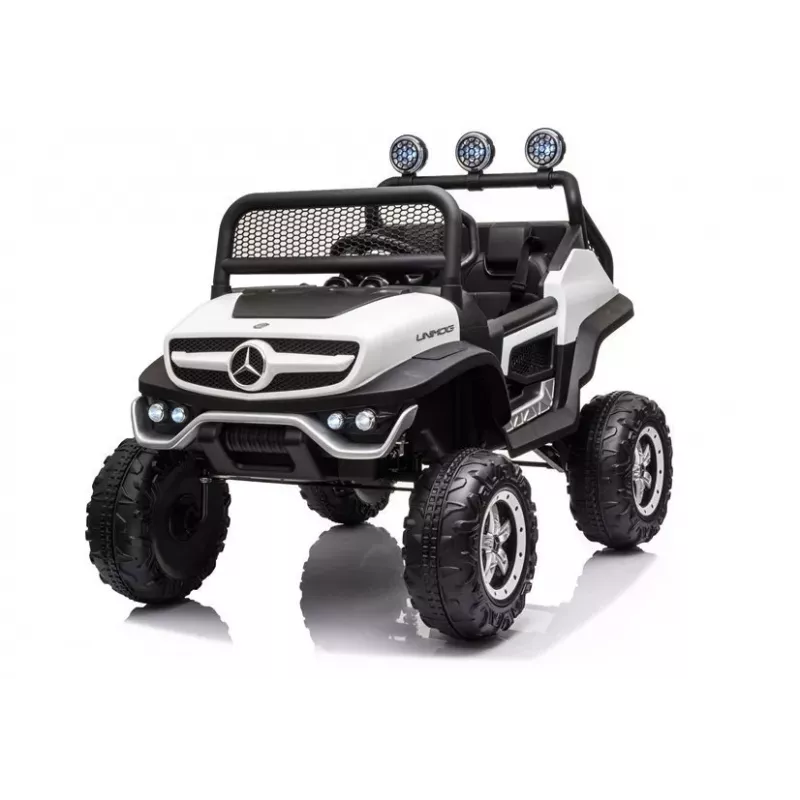 LEAN CARS elektrisch kindervoertuig Mercedes Unimog S wit
