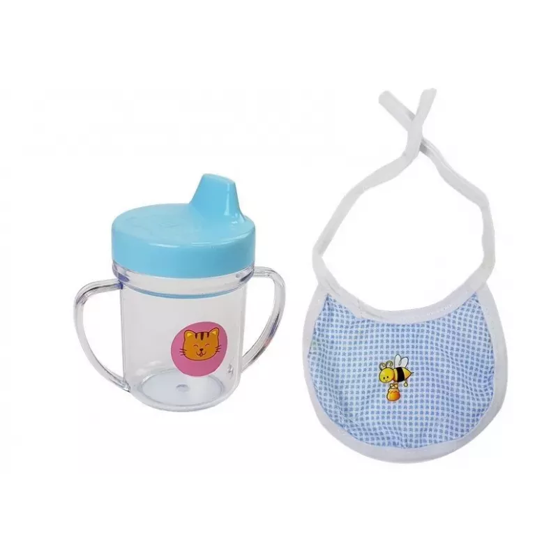 LEAN TOYS babypop 45 cm blauwe kleding